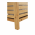 Cos de rufe, bambus natural/alb, MENORK