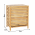 Cos de rufe, bambus natural/alb, MENORK