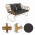 Set de gradina din 4 piese din ratan, natural / gri, TAJRO