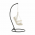 Scaun suspendabil, bumbac / lemn, alb, VINTO 2 NEW