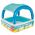 Bestway Piscina de joaca & baldachin, albastru, 140x140x114 cm, 52192