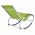 Scaun balansoar de exterior, verde, textilena