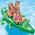 Intex Jucarie de piscina crocodil gigant ride-on, 203x114 cm