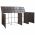 Magazie de pubele cvadrupla, maro, 305 x 78 x 120 cm, poliratan