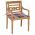 Scaune gradina perne rosu model carouri, 2 buc., lemn masiv tec