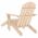 Scaun de gradina Adirondack cu lemn masiv de brad ottoman