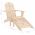Scaun de gradina Adirondack cu lemn masiv de brad ottoman