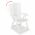 Scaune de gradina rabatabile, 4 buc., alb, plastic