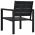 Scaune de gradina, 2 buc., negru, HDPE, aspect lemn