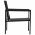 Scaune de gradina, 2 buc., negru, HDPE, aspect lemn
