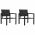 Scaune de gradina, 2 buc., negru, HDPE, aspect lemn