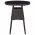 Set mobilier bistro de gradina cu perne 3 piese negru poliratan