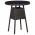 Set mobilier bistro de gradina cu perne 3 piese negru poliratan