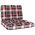 Scaun de gradina & perne rosii cu carouri