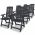 Scaune de gradina rabatabile, 6 buc., antracit, plastic