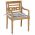 Scaune Batavia perne gri model carouri, 2 buc., lemn masiv tec, multicolor