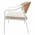 Set de mobilier de gradina din ratan, 4 piese, alb/bej, PALNY