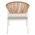 Set de mobilier de gradina din ratan, 4 piese, alb/bej, PALNY