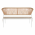 Set de mobilier de gradina din ratan, 4 piese, alb/bej, PALNY