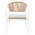 Set de mobilier de gradina din ratan, 4 piese, alb/bej, PALNY