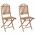 Scaune de gradina pliabile, cu perne, 2 buc., bambus-3064008