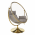 Scaun suspendat cu suport, transparent/ auriu/ gri, BUBBLE TIP 2