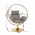 Scaun suspendat cu suport, transparent/ auriu/ gri, BUBBLE TIP 2