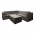 Set de 4 piese din rattan, gri, GARDIANA