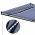 Copertina retractabila manual cu LED, albastru/alb/negru, 500 x 300 cm