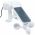 Copertina retractabila cu senzor vant/LED, albastru/alb, model 1