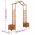 Arcada de gradina cu jardiniera 180x40x218 cm lemn masiv acacia