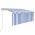 Copertina retractabila automat cu stor, albastru/alb, 3,5 x 2,5 m
