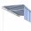 Copertina retractabila automat cu stor, albastru/alb, 3,5 x 2,5 m