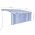 Copertina retractabila automat cu stor, albastru/alb, 3,5 x 2,5 m