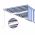 Copertina retractabila manual cu stor/LED, albastru/alb, 6 x 3 m