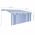 Copertina retractabila manual cu stor, albastru/alb, 3,5 x 2,5 m