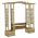 Pergola de gradina cu banca si jardiniere lemn masiv pin tratat