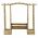 Pergola de gradina cu banca si jardiniere lemn masiv pin tratat