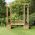 Pergola de gradina cu banca si jardiniere lemn masiv pin tratat