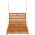 Balansoar pat, 115 x 147 x 46 cm, lemn masiv curbat cu finisaj tec