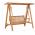 Balansoar cu perna, 170 x 96.5 x 171 cm, lemn masiv de tec