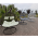 Scaun agatat dublu, alb/model floral, DALVEA 2 NEW