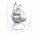 Scaun agatat dublu, alb/model floral, DALVEA 2 NEW