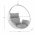 Scaun suspendat, transparent/argint/ gri, BUBBLE TIP 1
