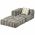 Canapea puf modulara cu 4 locuri, material textil, 200 x 132 x 58 cm