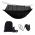 Hamac turistic din nylon cu plasa de tantari, negru, dimensiuni 260 cm x 140 cm