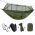 Hamac turistic din nylon cu plasa de tantari, verde, dimensiuni 260 cm x 140 cm