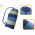 Hamac Multicolor Simplu (1 persoana), 200 x 100 cm + Kit de instalare - albastru