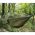 Hamac turistic din nylon cu plasa de tantari, verde, dimensiuni 260 cm x 140 cm