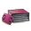 Deshidrator cu 5 tavi si timer, complet din inox - Excalibur Roz